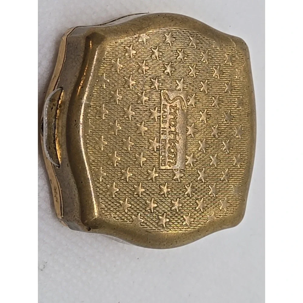 Vintage 1950's Stratton Enameled Pill Box Asian Pheasant Black‎ Gold England